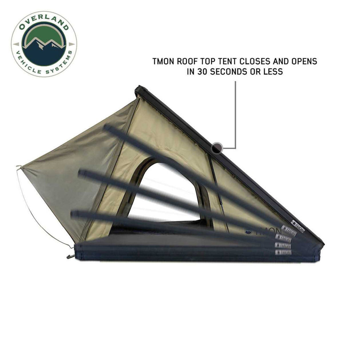 Overland Vehicle Systems LD TMON Clamshell Hard Shell Roof Top Tent