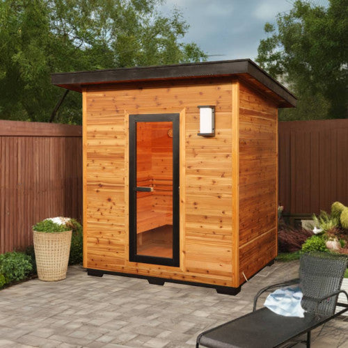 SunRay Saunas Denali 4-Person Contemporary Outdoor Sauna