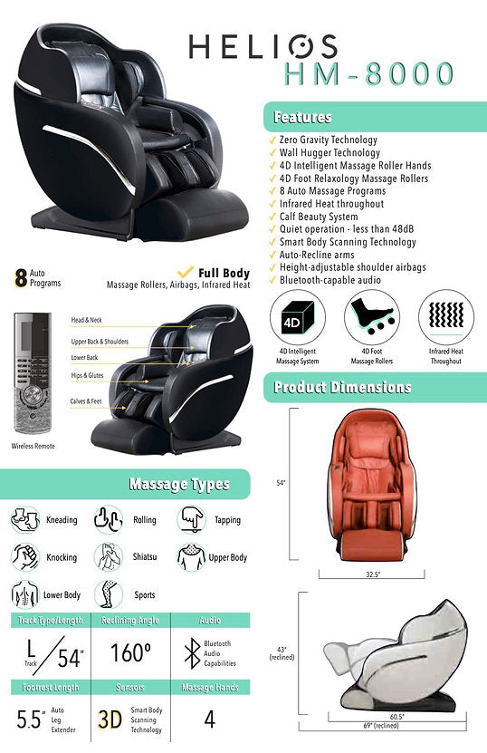 Helios HM8000 Massage Chair
