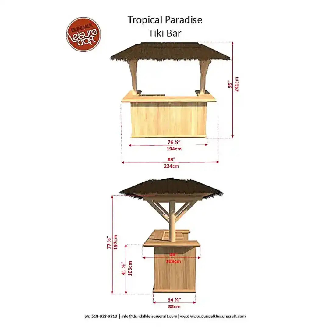 Dundalk LeisureCraft Tropical Paradise Tiki Bar