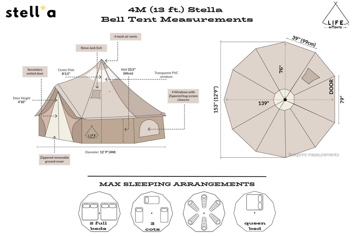 Life inTents 13' Stella™ Stargazing Canvas Tent