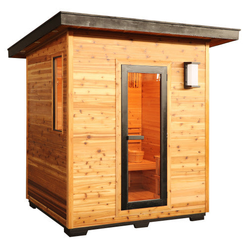 SunRay Saunas Denali 4-Person Contemporary Outdoor Sauna