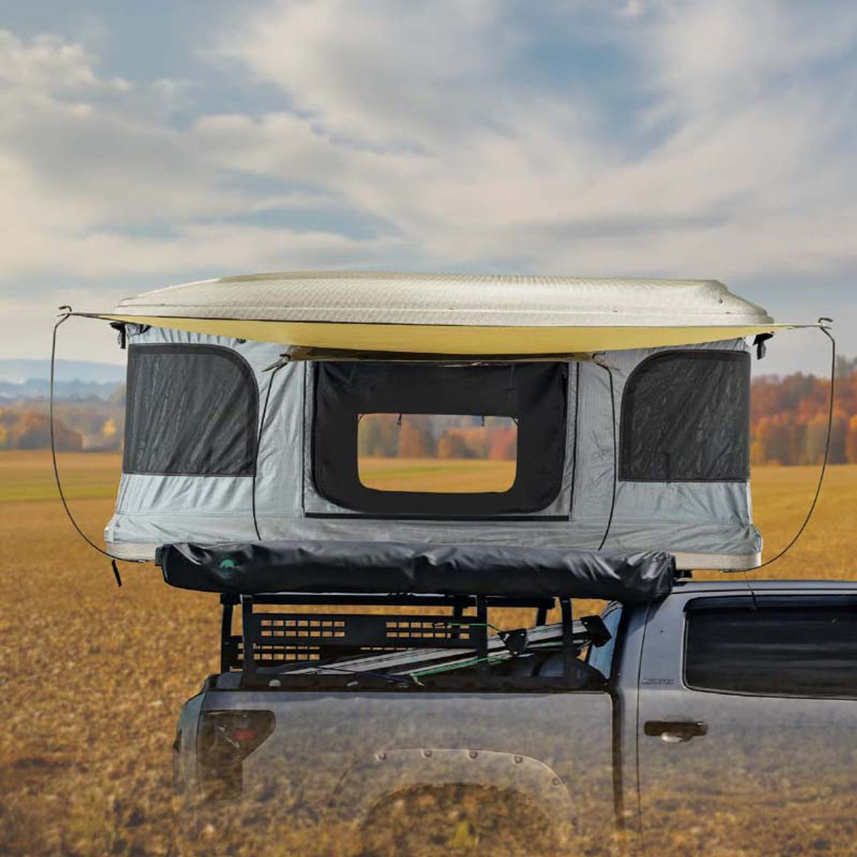 Overland Vehicle Systems HD Bundu Hard Shell Pop-Up Roof Top Tent