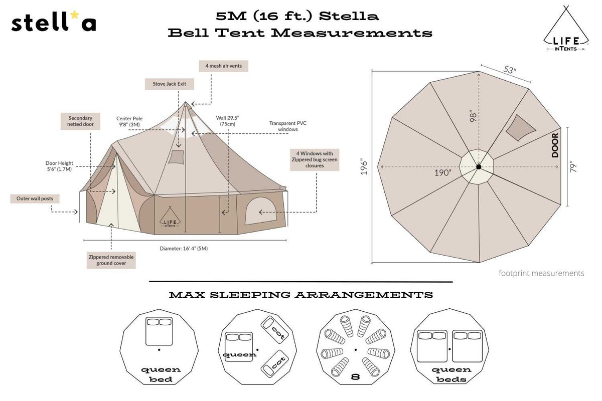 Life inTents 16' Stella™ Stargazer Bell Tent