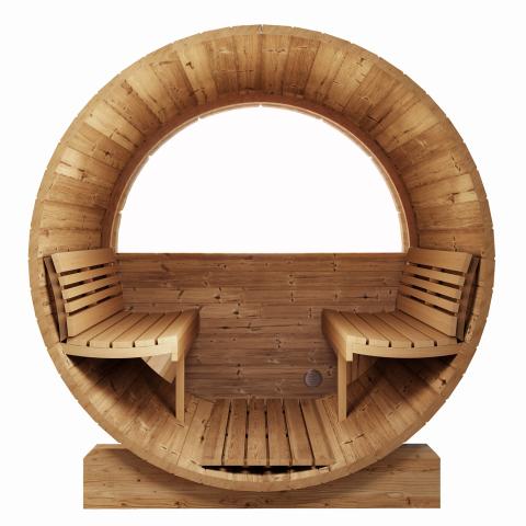 SaunaLife E8W 6-Person Outdoor Barrel Sauna - Window