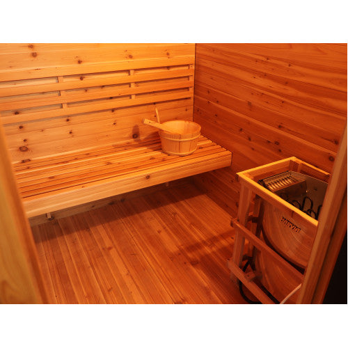 SunRay Saunas Denali 4-Person Contemporary Outdoor Sauna