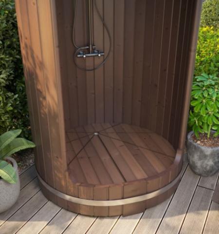 SaunaLife Rain Series R3 Outdoor Barrel Shower Kit