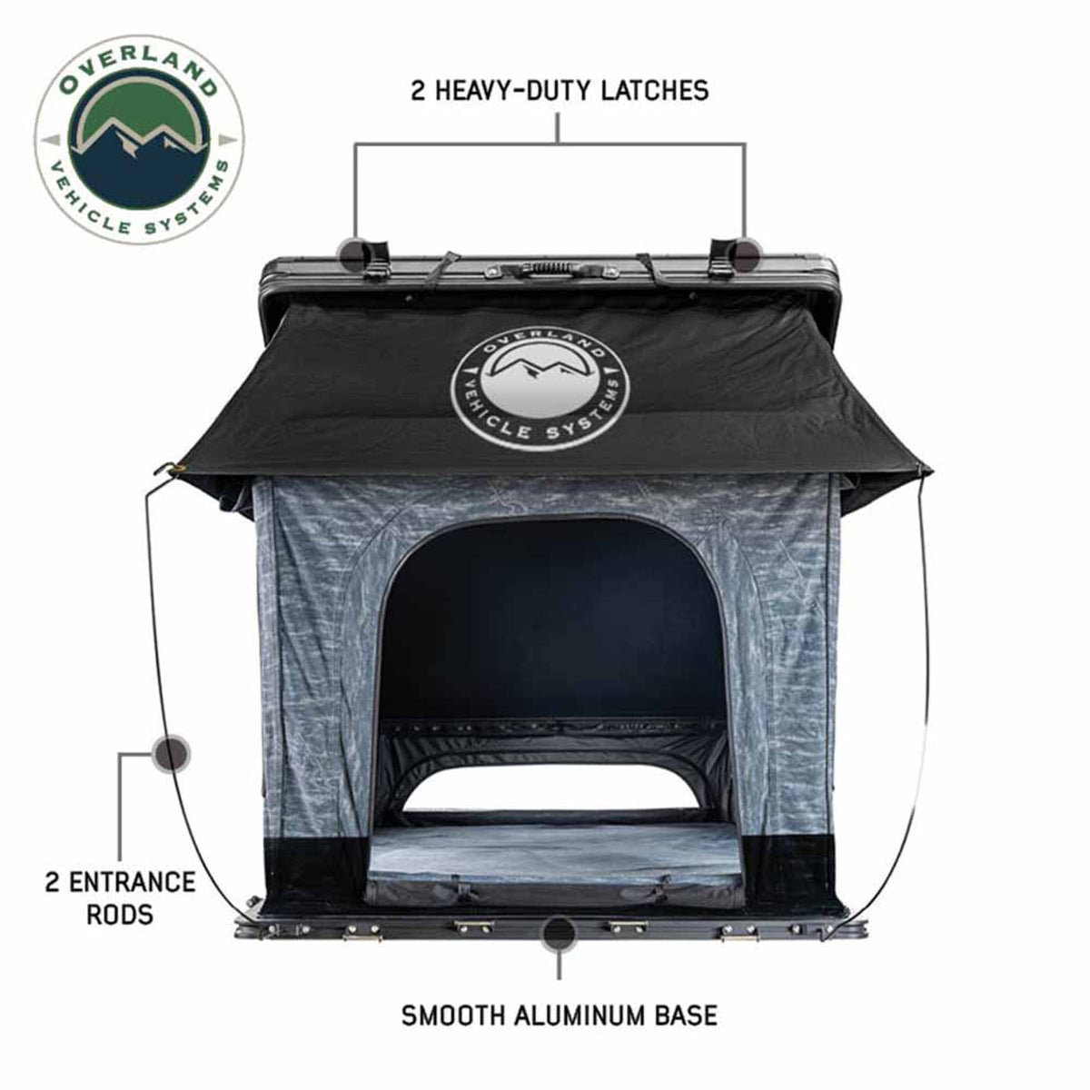Overland Vehicle Systems XD Lhotse Clamshell Aluminum Hard Shell Roof Top Tent