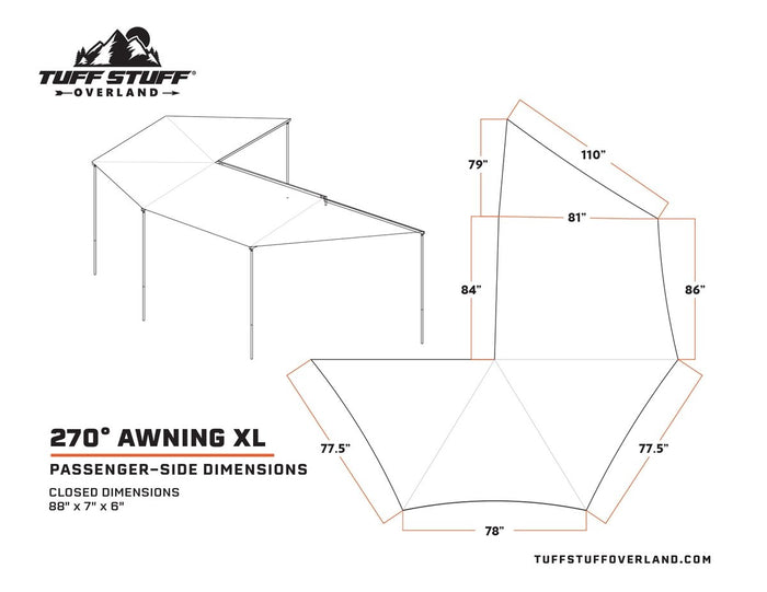 Tuff Stuff Overland 270-Degree XL C-Channel Awning