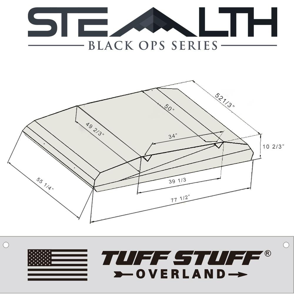 Tuff Stuff Overland 3-Person Stealth Hardshell Roof Top Tent