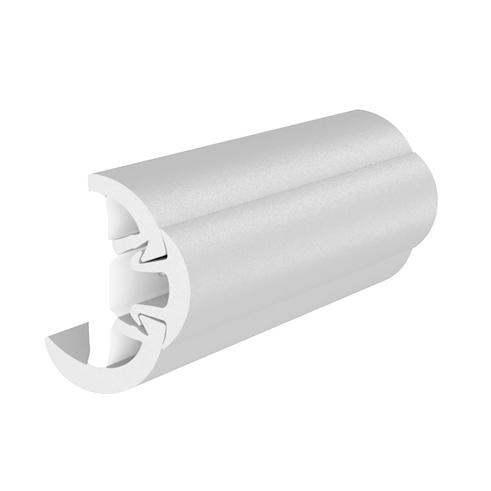 TACO SuproFlex Rub Rail Kit w/Flex Vinyl Overlay Insert - 2&quot;H x 1-1/4&quot;W x 80&#39;L - White w/White Insert [V11-9993WWK80-2]