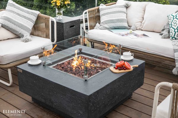 Elementi Manhattan Dark Gray Fire Table