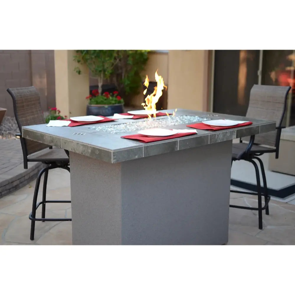 KoKoMo Entertainer Outdoor Fire Pit with Fire Glass