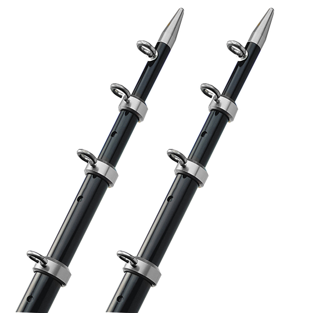 TACO 18&#39; Telescopic Outrigger Poles HD 1-1/2&quot; - Black/Silver