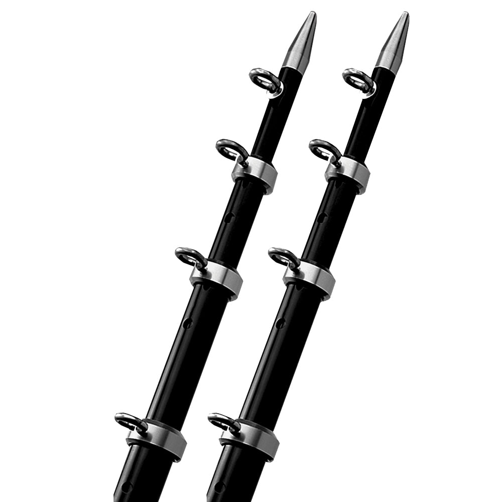TACO 15&#39; Black/Silver Outrigger Poles - 1-1/8&quot; Diameter