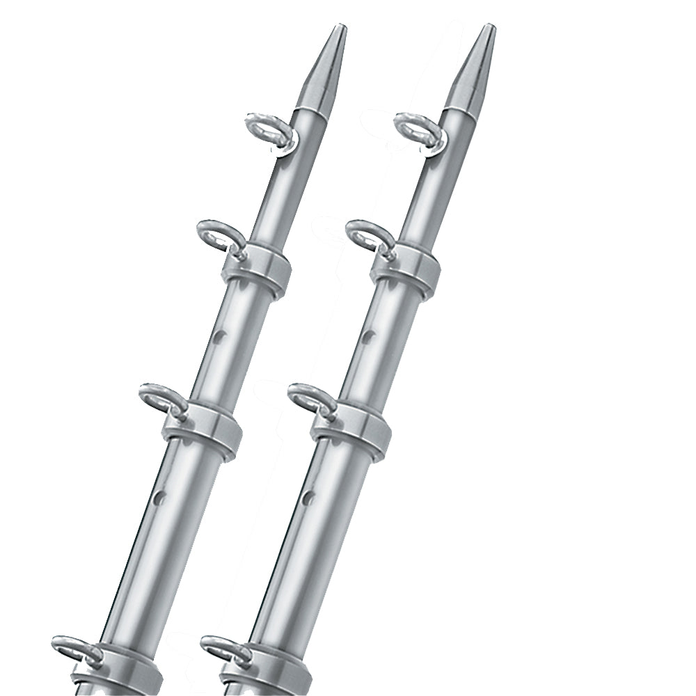 TACO 15&#39; Silver/Silver Outrigger Poles - 1-1/8&quot; Diameter