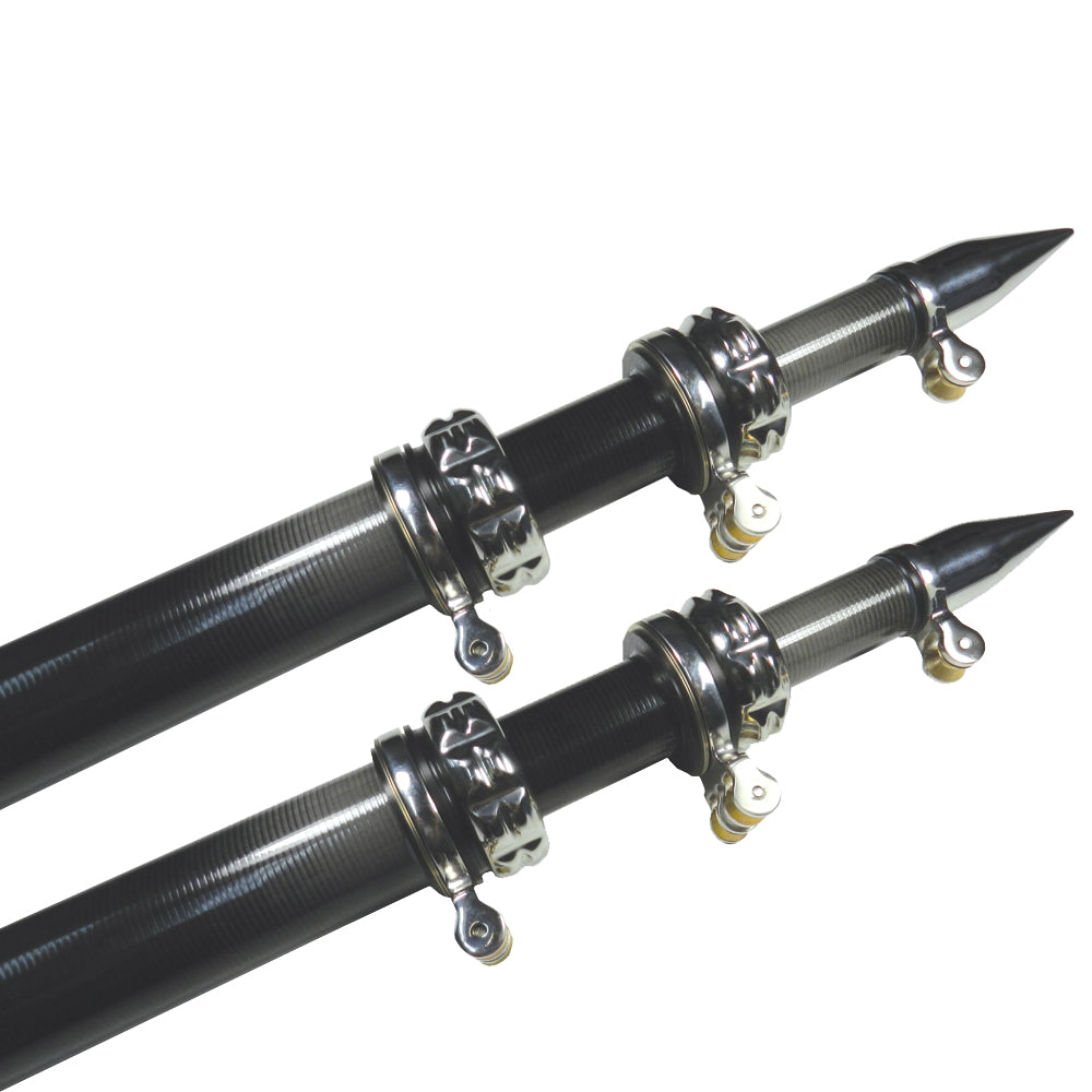 TACO 16&#39; Carbon Fiber Outrigger Poles - Black Pair
