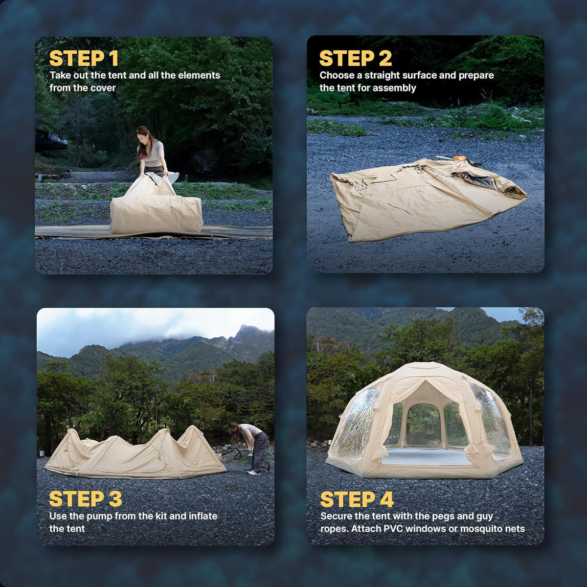 RBM Outdoors 4-Person Octopus Inflatable Tent