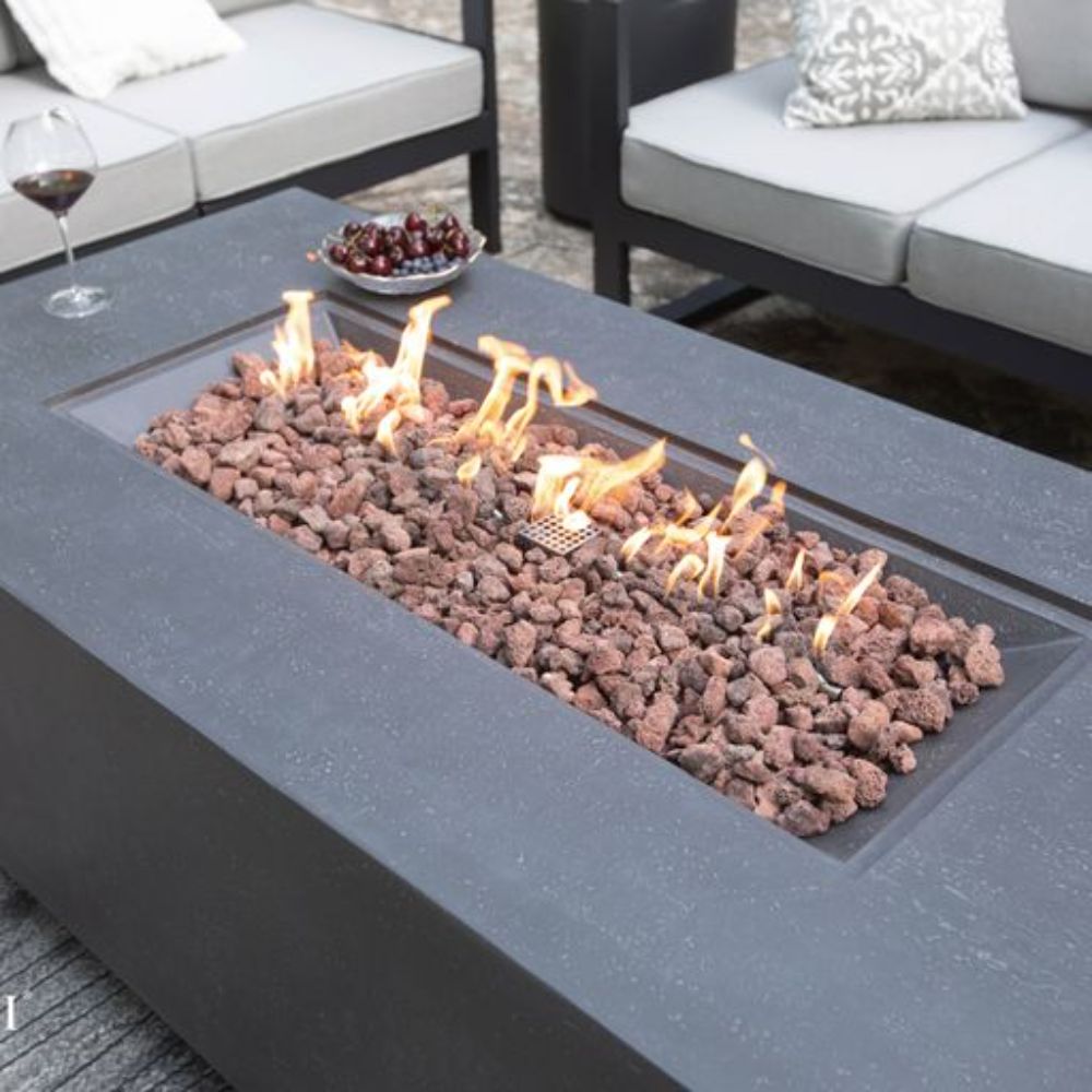 Elementi Andes Dark Gray Fire Table