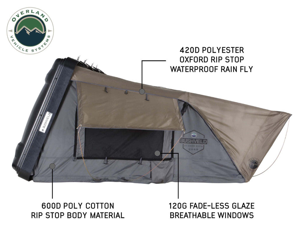 Overland Vehicle Systems Bushveld 2-Person Hard Shell Roof Top Tent