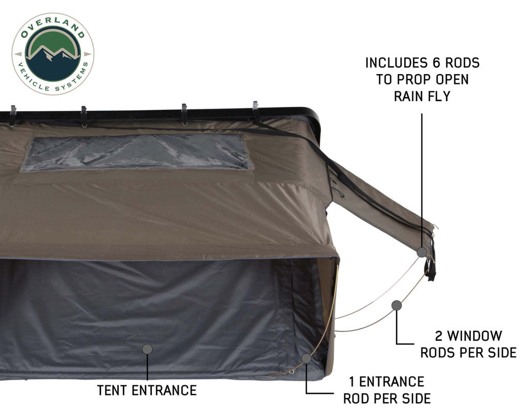 Overland Vehicle Systems Bushveld 2-Person Hard Shell Roof Top Tent