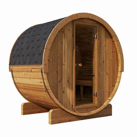 SaunaLife E6 3-Person Outdoor Barrel Sauna