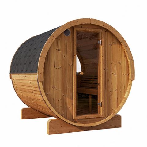 SaunaLife E7W 4-Person Outdoor Barrel Sauna - Window