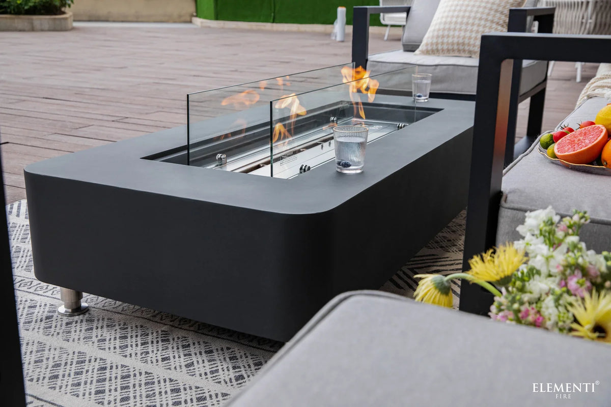 Elementi Sydney Slate Black Fire Table