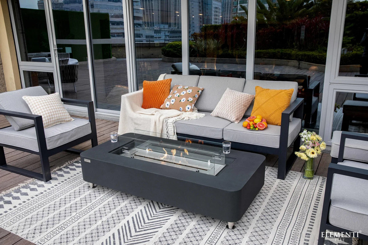 Elementi Sydney Slate Black Fire Table