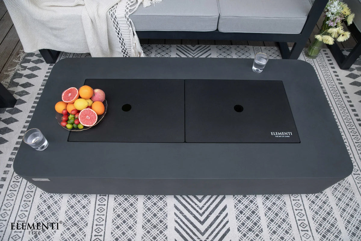 Elementi Sydney Slate Black Fire Table