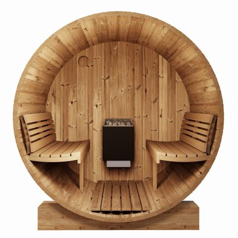 SaunaLife E7 4-Person Outdoor Barrel Sauna