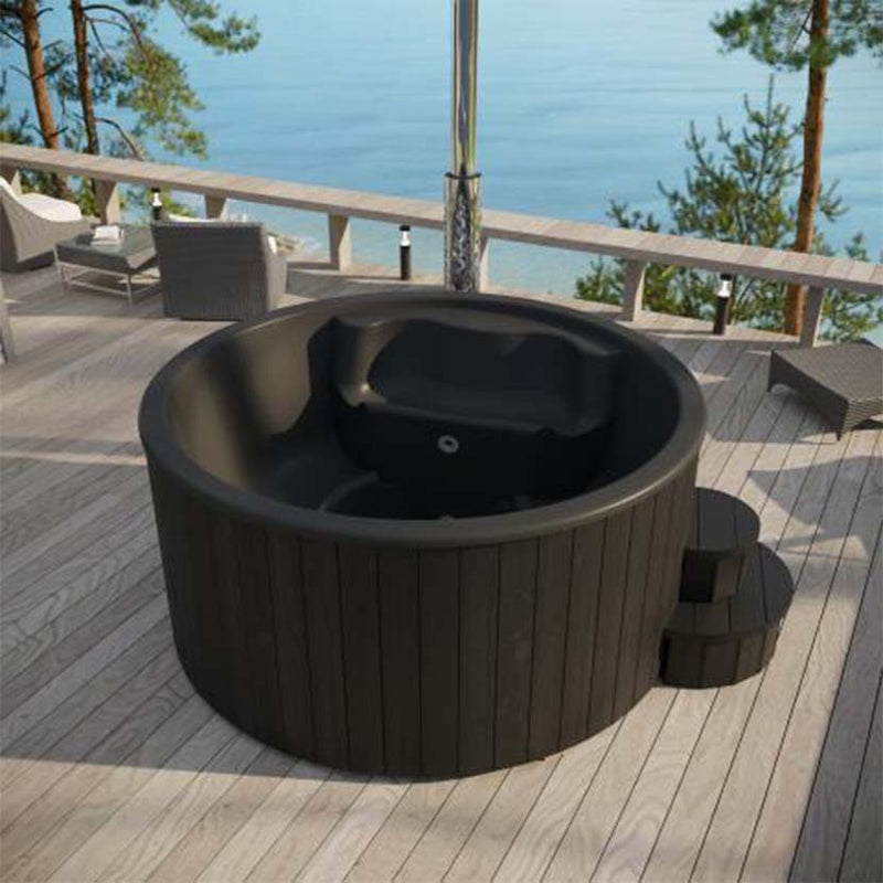 SaunaLife Soak Series S4 6-Person Outdoor Wood-Fired Hot Tub