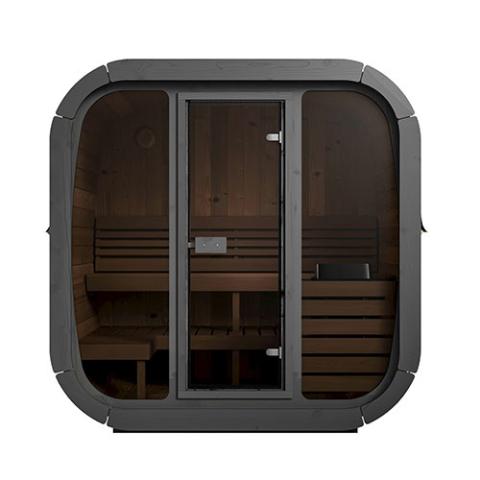 SaunaLife Model CL5G 4-Person Outdoor Luxury Cube Sauna