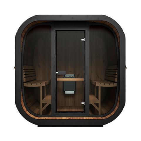 SaunaLife Model CL7G 6-Person Outdoor Luxury Cube Sauna