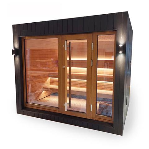 SaunaLife G7S 6-Person Fully-Assembled Outdoor Home Sauna