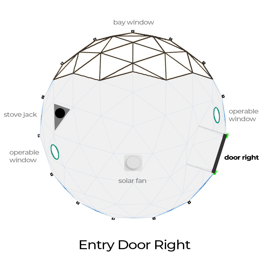 Luna Glamping 23&#39; Stargazer Element Pre-Configured Glamping Dome