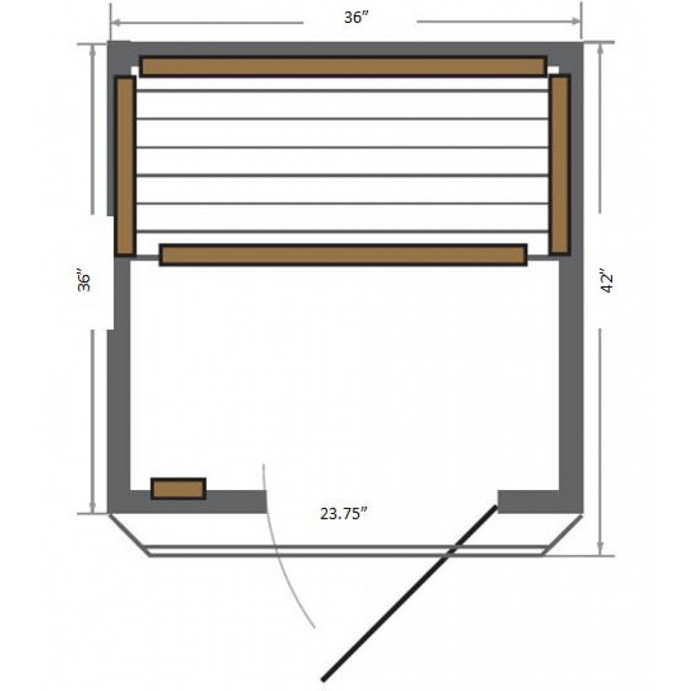 SunRay Saunas Barrett 1-Person Infrared Sauna