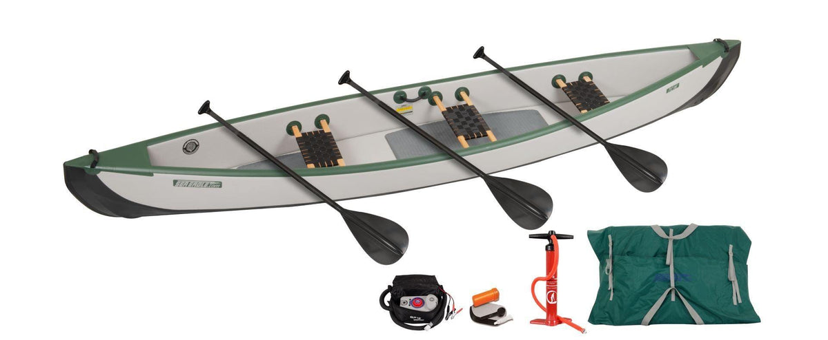 Sea Eagle TC16K Electric Pump Inflatable Travel Canoe