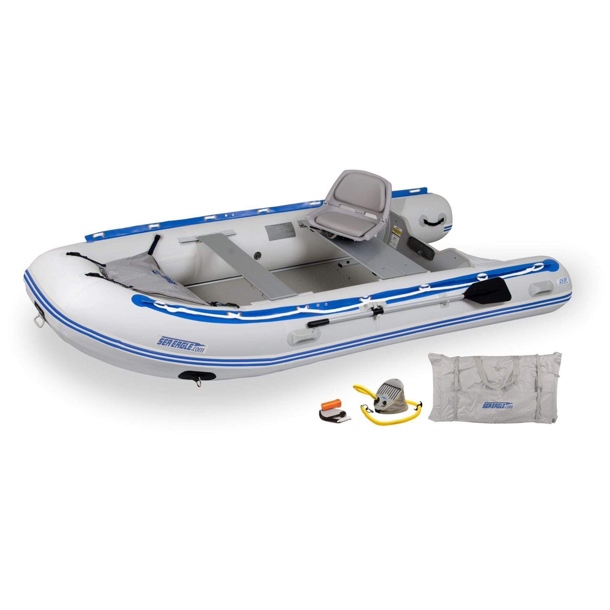 Sea Eagle FSK16K_SW FishSkiff 16 Inflatable Fishing Boat Swivel Seat Package